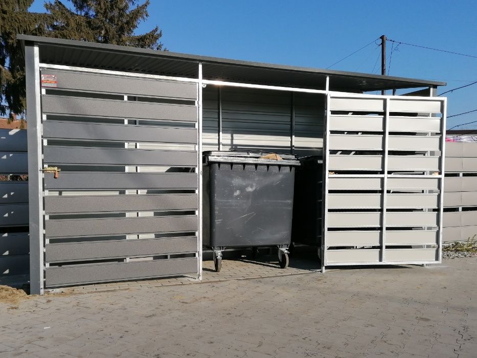 Wiata śmietnikowa, altana, BOX, wiata rowerowa - WZORY, KOLORY