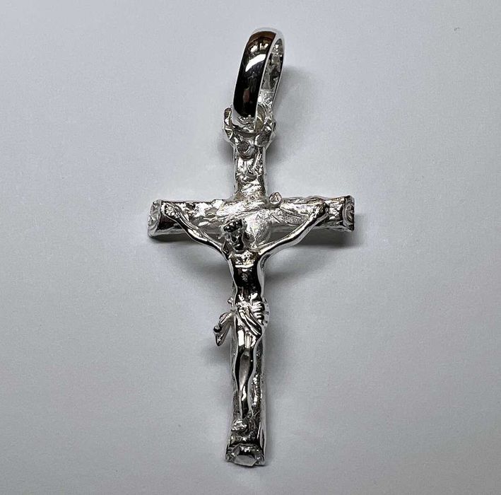 śliczny duży krzyżyk, krzyż, srebro pr 925 unikat