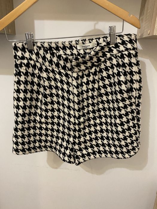 Ciepłe grube spodenki 38 M pepitka nowe