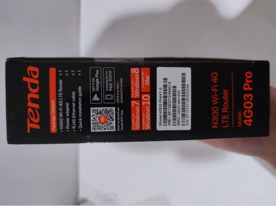 Роутер Tenda 4G LTE N300 Wi-Fi, практично новий, повний комплект
