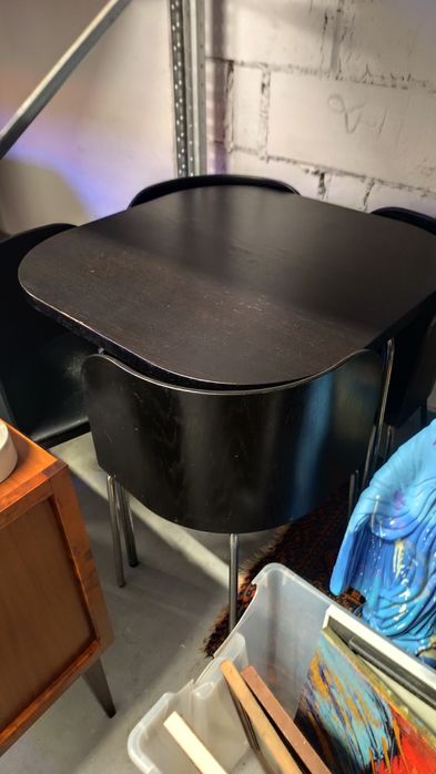Ikea Fusion czarny komplet stół i krzesła