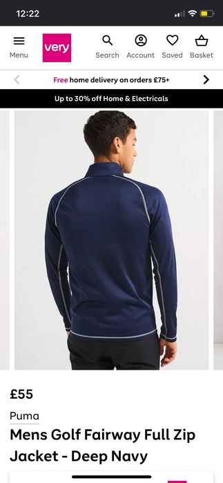 Новая крутейшая мужская спортивная кофта Puma Fairway FZ SN99 оригинал