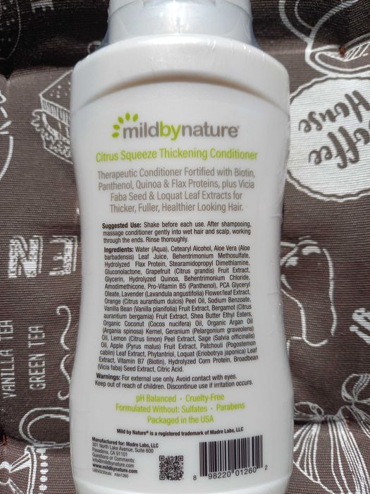 Mild By Nature шампунь кондиціонер для густоти волосся B біотин цитрус