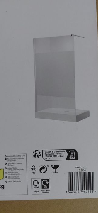 Kabina prysznicowa walk-in Onega 120 cm chrom/wzór