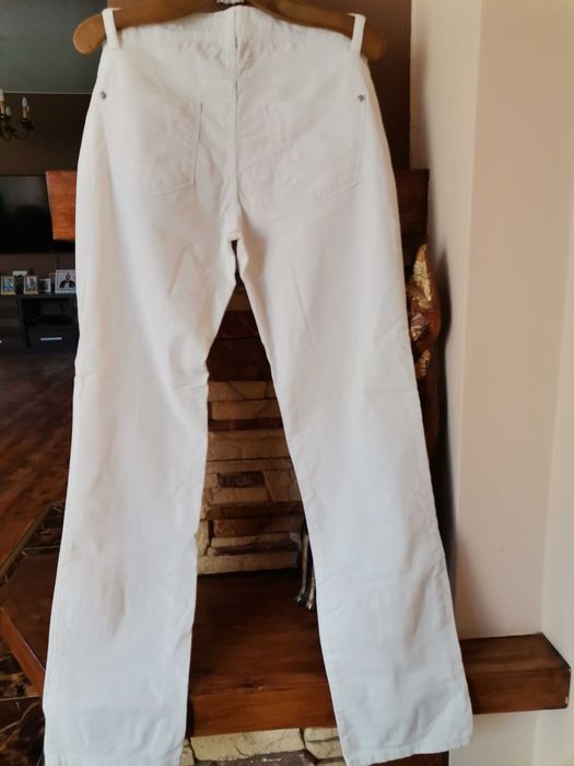 Białe Spodnie Dżinsy