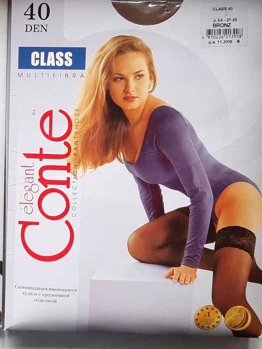 Чулки Conte class multifibra 40 den, bronz