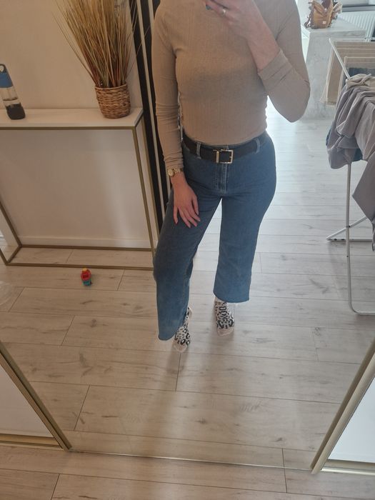 Jeansy flare wysokiej stan high waist 36 S