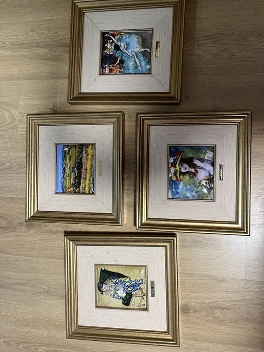 Lote de 4 quadros