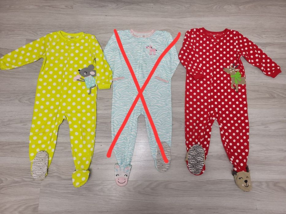 Флісові чоловічки, сліпи, ромпери Carters 3t, Next