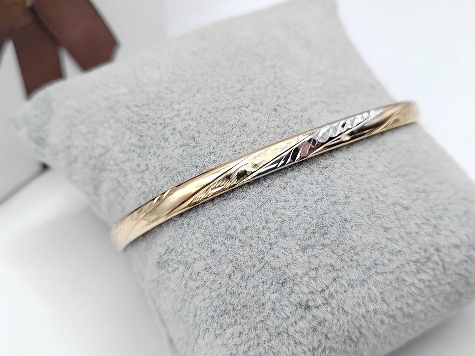 NOWA Złota Sztywna Bransoletka / Złoto 585