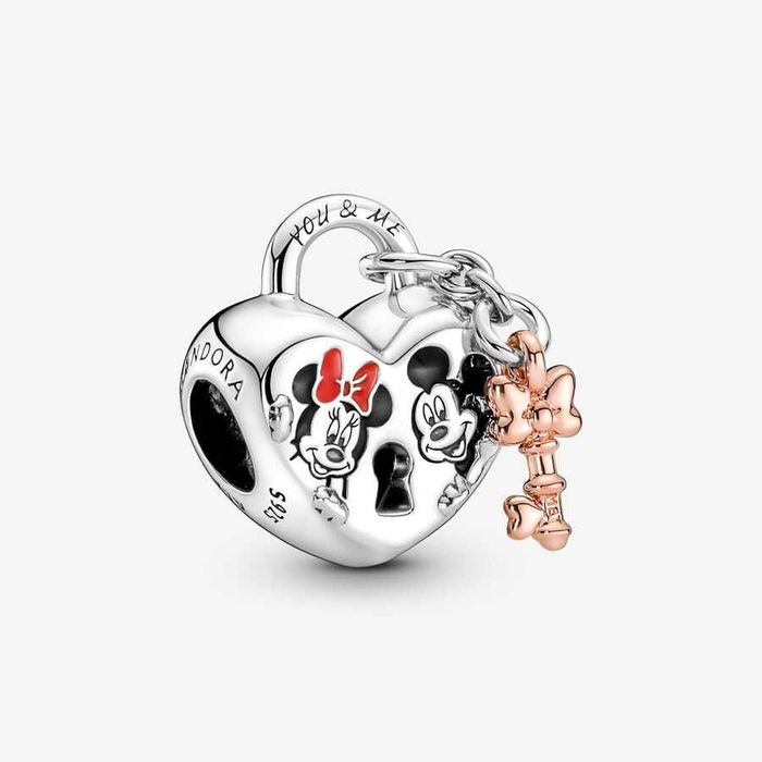 Pandora Charms Kłódka z Myszkami Miki i Minnie Disneya