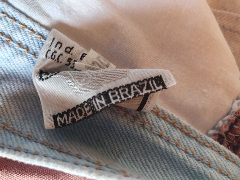 Calções de ganga marca Hang Loose, Nº 40, modelo RARO - made in Brazil
