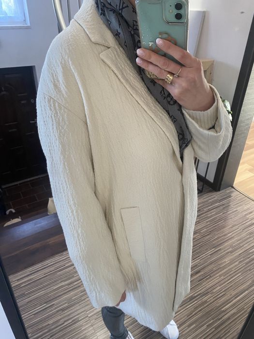 Płaszczyk wiosenny ecru XS oversize