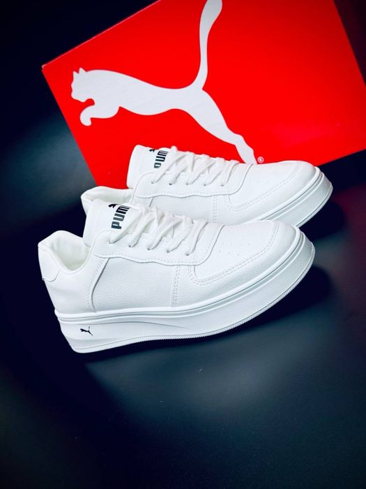 Женские кроссовки puma белые кожаные кросовки по скидке пума