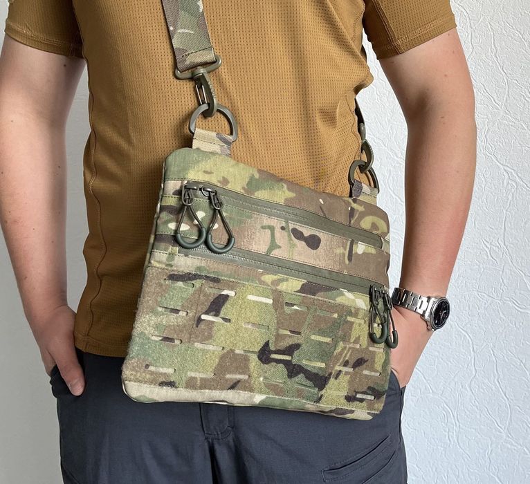 Чоловіча тактична сумка мессенджер через плече плечо мультикам