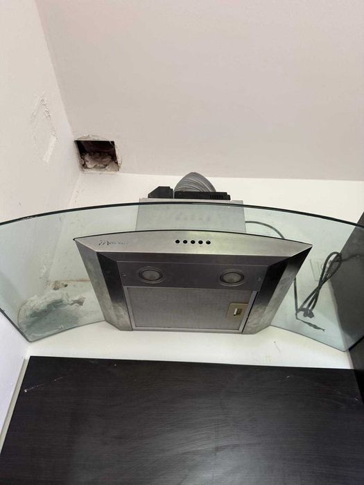 Okap kuchenny inox ze szklana szyba