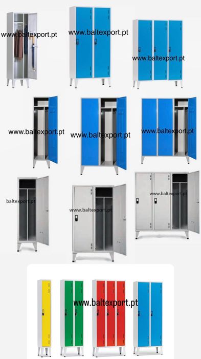 Vestiário Quadruplo 4 Portas Metálico 1900x1200x500mm c/Pes 200mm Novo