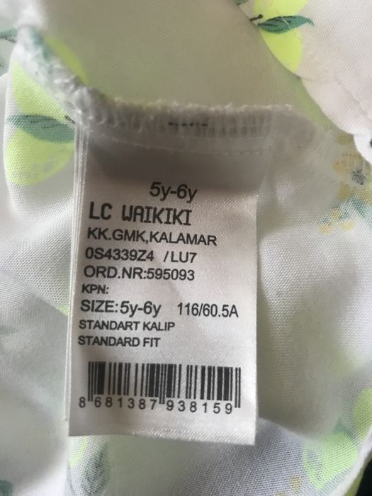 Турецька стильна блузочка для дівчинки, блуза Lc Waikiki ріст 110/116