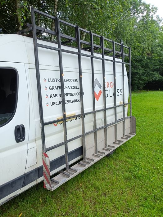 Stojak boczny do auta na szkło, płyty meblowe, kamień