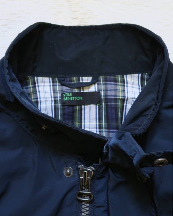 Синя чоловіча куртка\вітровка Benetton