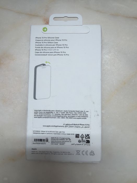 Capa iPhone 15 Pro em caixa nunca aberta Rosa