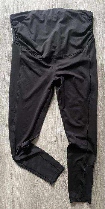 Czarne sportowe legginsy getry crivit Lidl 44/46 z wysokim panelem