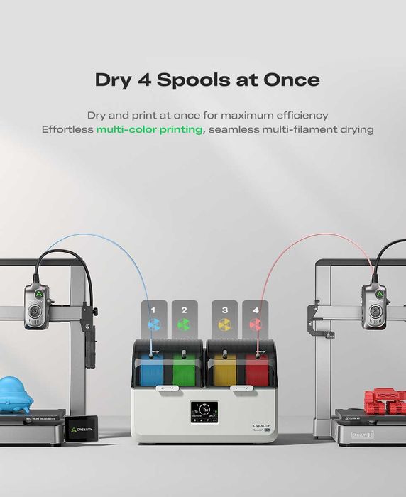 Сушка філаменту 3д пластику Creality SpacePi X4L Filament Dryer 4005010127 PLA, PETG, ABS, TPU, нейлон