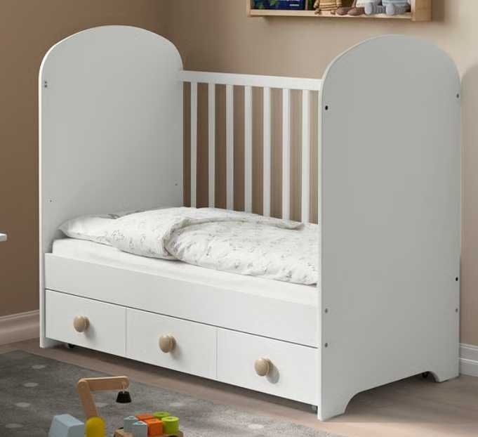 Berço c/gavetas Cinzento com EXTRAS