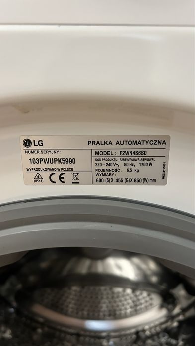 Sprzedam pralkę LG w świetnym stanie technicznym i wizualnym.