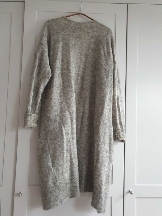 Sweter narzutka wełniany mohair moher płaszcz 38 & Other Stories