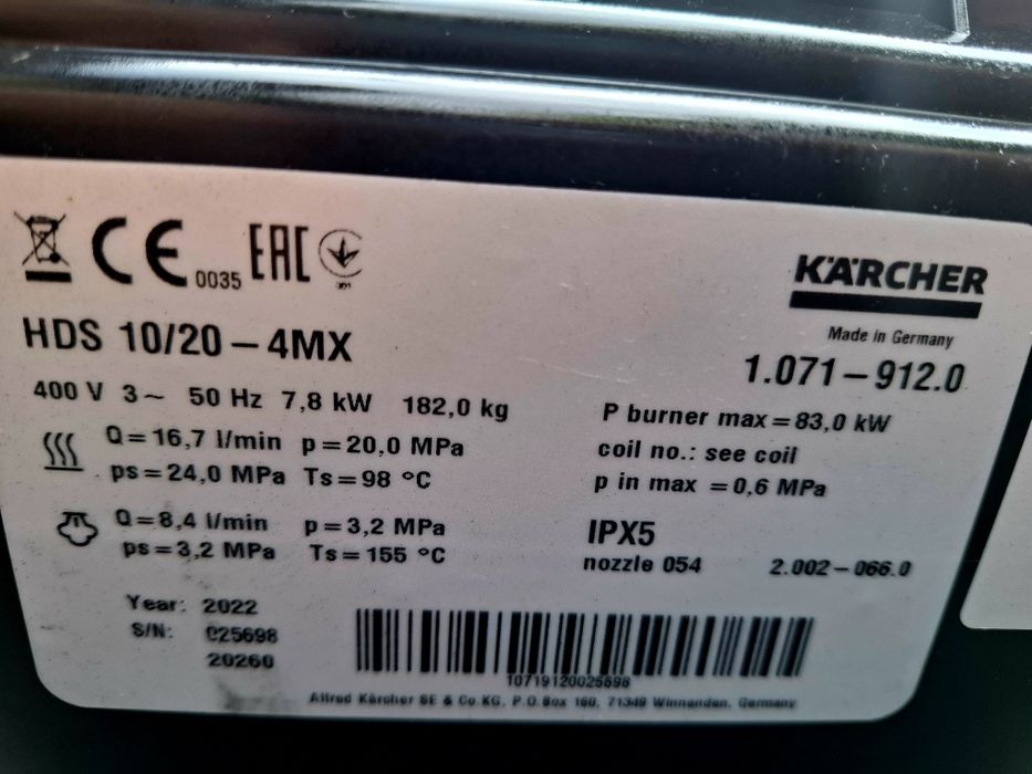 Karcher HDS 10/20-4MX z 2022r zwijak 20m węża  Radom