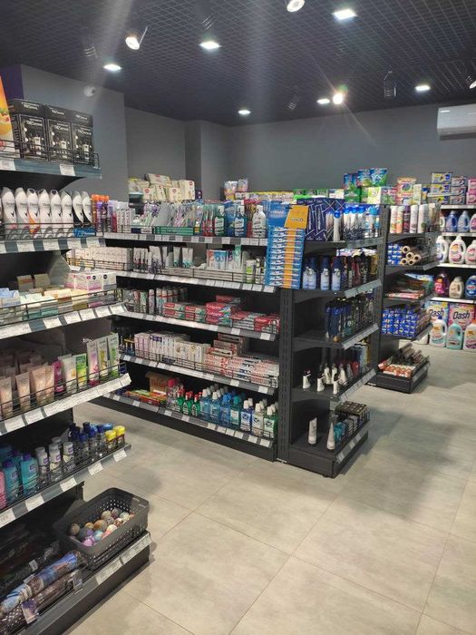 Стелажі, касові бокси, прикасова зона, кавомодулі, холодильники