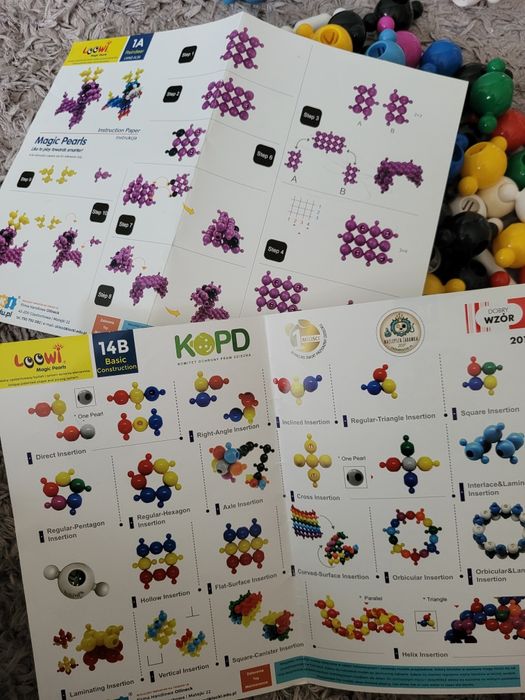 Klocki konstrukcyjne Loowi Red 125 elementów