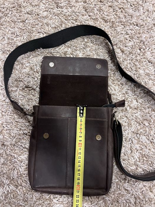 Шкіряна чоловіча сумочка SULLIVAN темно коричневий колір