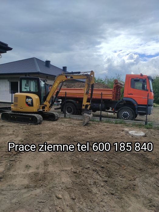 Usługi minikoparką koparko ładowarką  pracę ziemne + wywrotka 3,5t