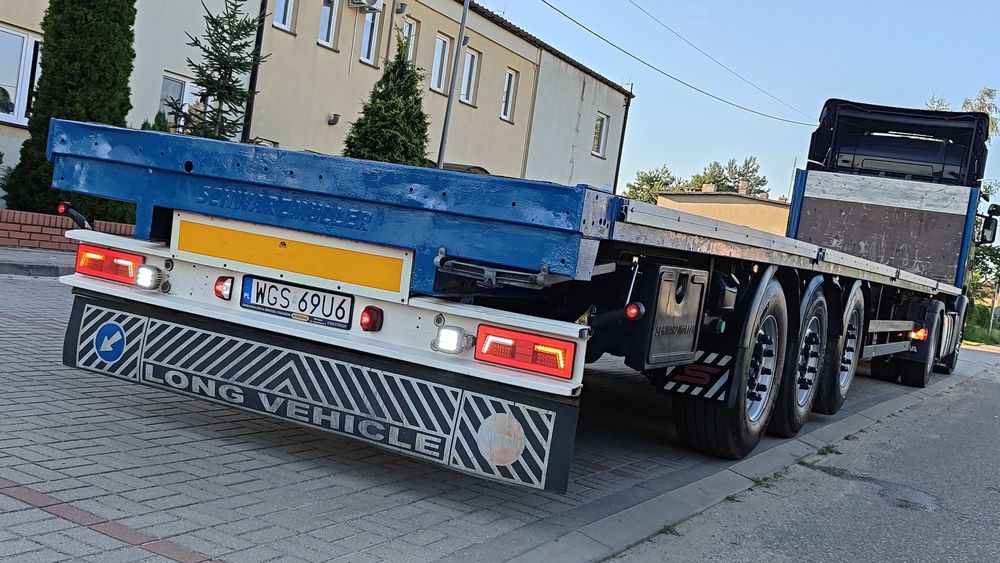 ** Naczepa platforma SCHWARZMULLER ** Światła LED ** Podnoszona oś ** COILMULDA 9 metrów **
