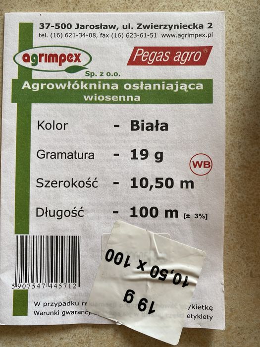 Agrowłuknina biała nowa