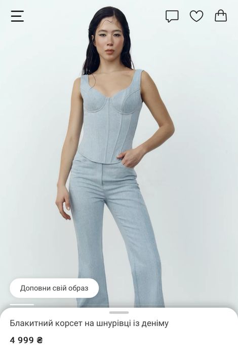 Корсет, карсет джинсовый - gepur - розмір xs