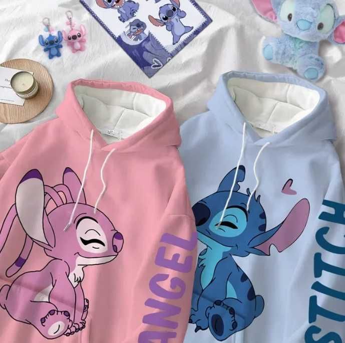 Hoodie Combinando Do Stitch E Da Angel Unissexo NOVO ENTREGA GRÁTIS