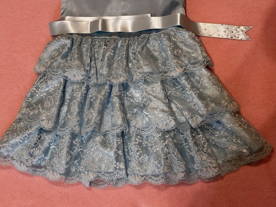 Сукня для дівчинки 3-5 років, плаття сніжинка краплинка