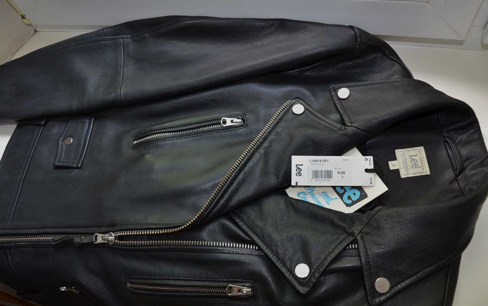 Женская кожаная куртка косуха Lee XS S низкий рост байкерская мото куртка