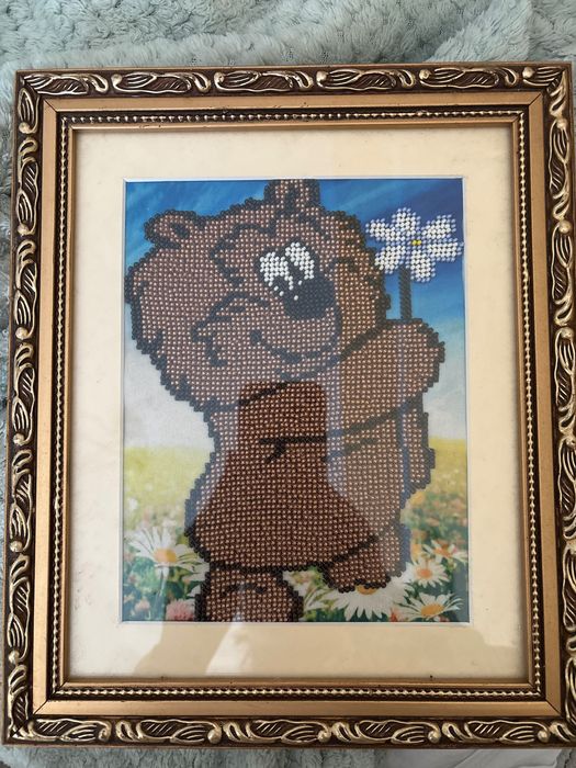 Картина із бісеру «Ведмежа»