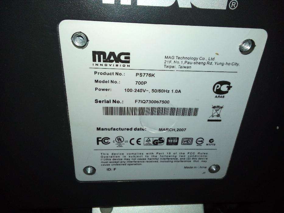 Монитор корпус MAG 17" 700P на запчасти