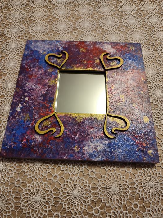 Lusterko ręcznie malowane