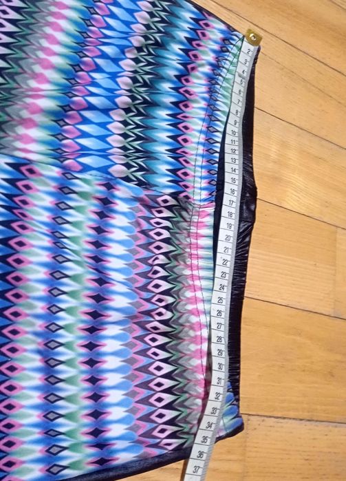 Legginsy skajkowe geometryczny wzór XL