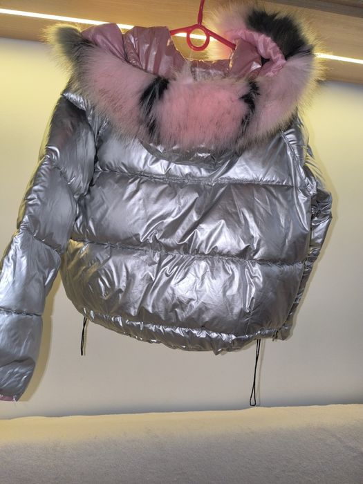 Piękna dwustronna zimowa kurtka damska M/L