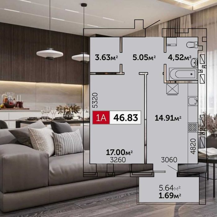 Продам Однокімнатну в Новобудові , з Автономним Опаленням