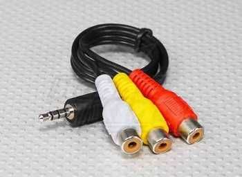 Przewód Jack 3,5mm na gniazda RCA A/V