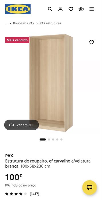 (EMBALADO) Vendo PAX 100x58x236 NOVO