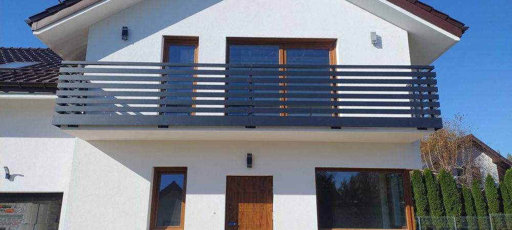 Balustrada Aluminiowa Pozioma Nowoczesna Ogrodzenia pionowe Hubson